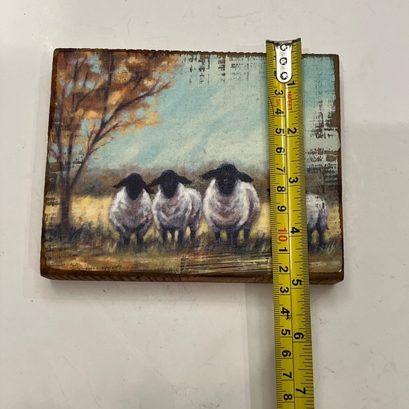 PRIMITIVES by Kathy Fall Sheep Wood Block Sign 6" x 4.75" x Farmhouse Decor PA - Picture 11 of 12